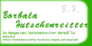 borbala hutschenreitter business card